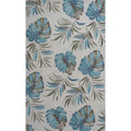 Porch Den Borinquen Ivory Palm Leaf Pattern Lanai Rug 8 X 106