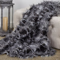 Porcupine Grey And Silver Faux Fur Luxury Throw Throw 36W X 60L