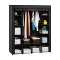 Portable Closet Organizer Storage Wardrobe Closet With Non Woven Fabric 14 Shelves