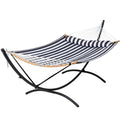 Portable Freestanding Hammock With Curved Stand For Outside