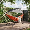 Portable Outdoor Garden Hammock With Adjustable Sunshade And Storage Bag