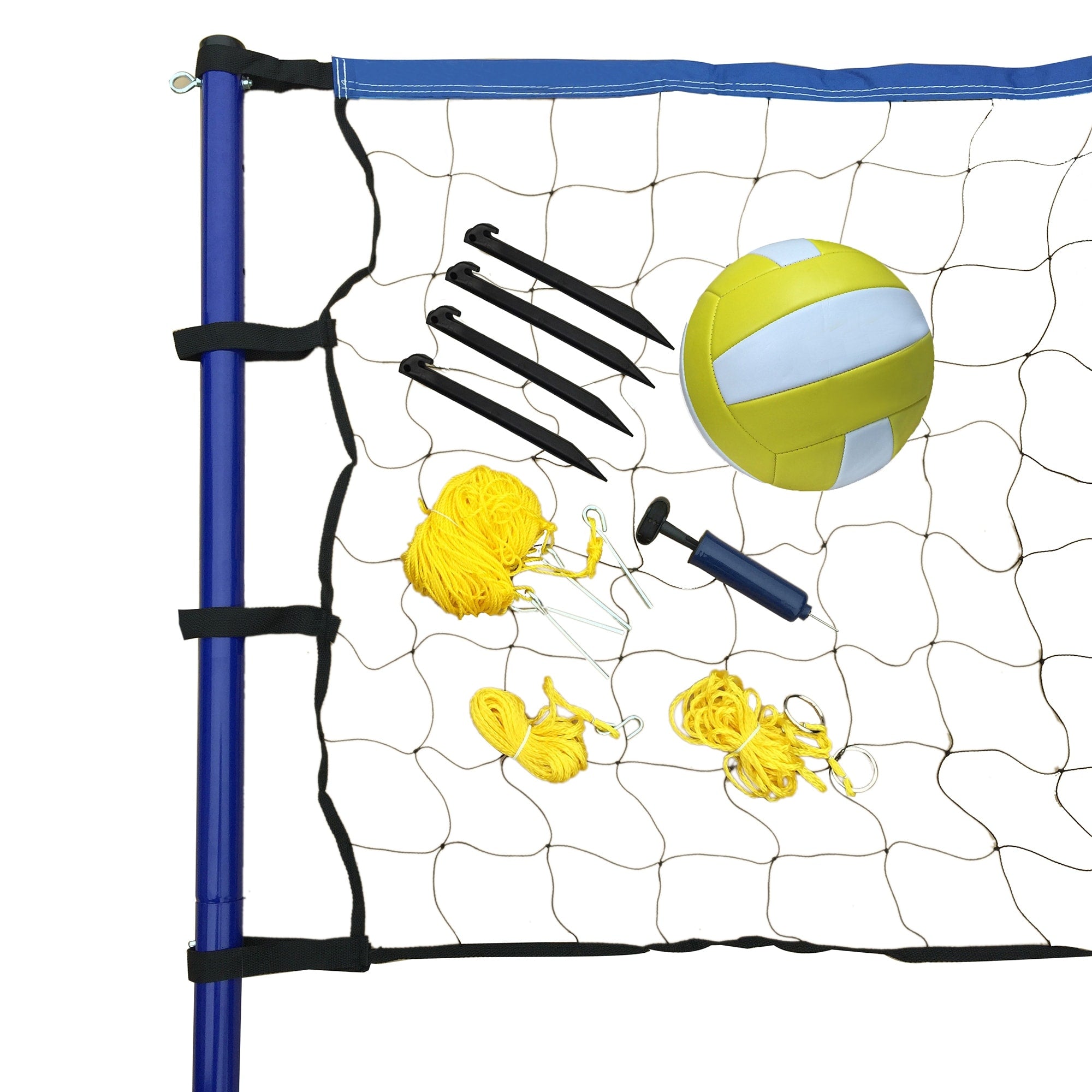 Portable Volleyball Net Posts Ball And Pump Set