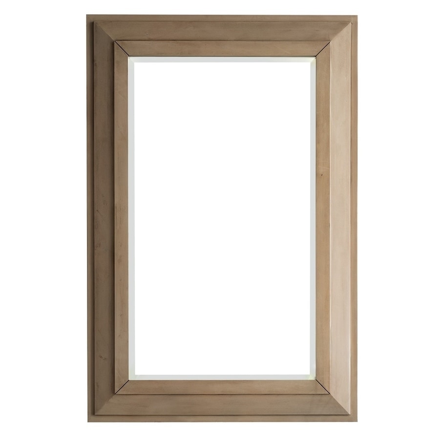 Portland 28 Rectangular Mirror White Washed Walnut White Washed