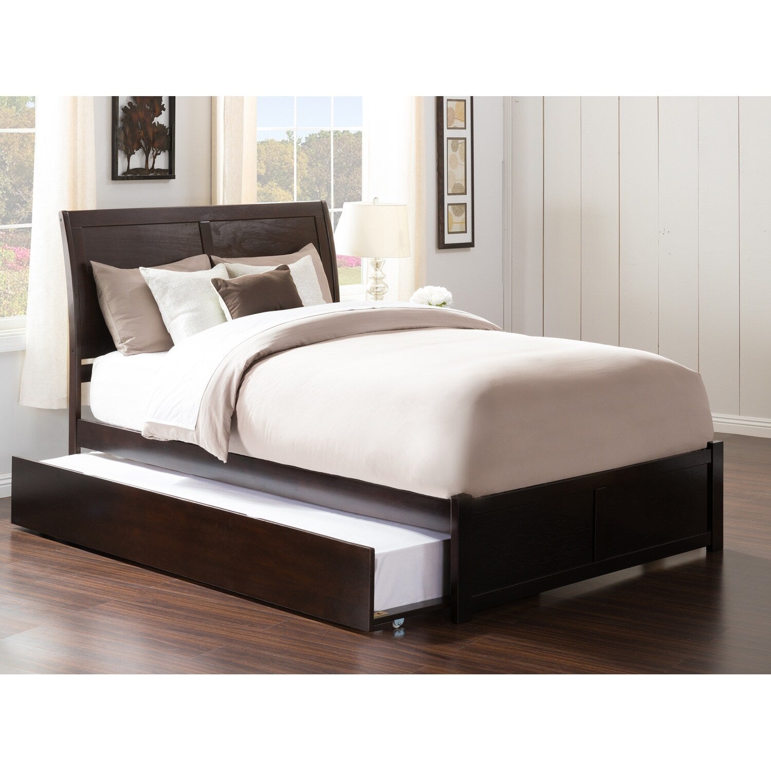 Portland Bed With Footboard And Twin Extra Long Trundle