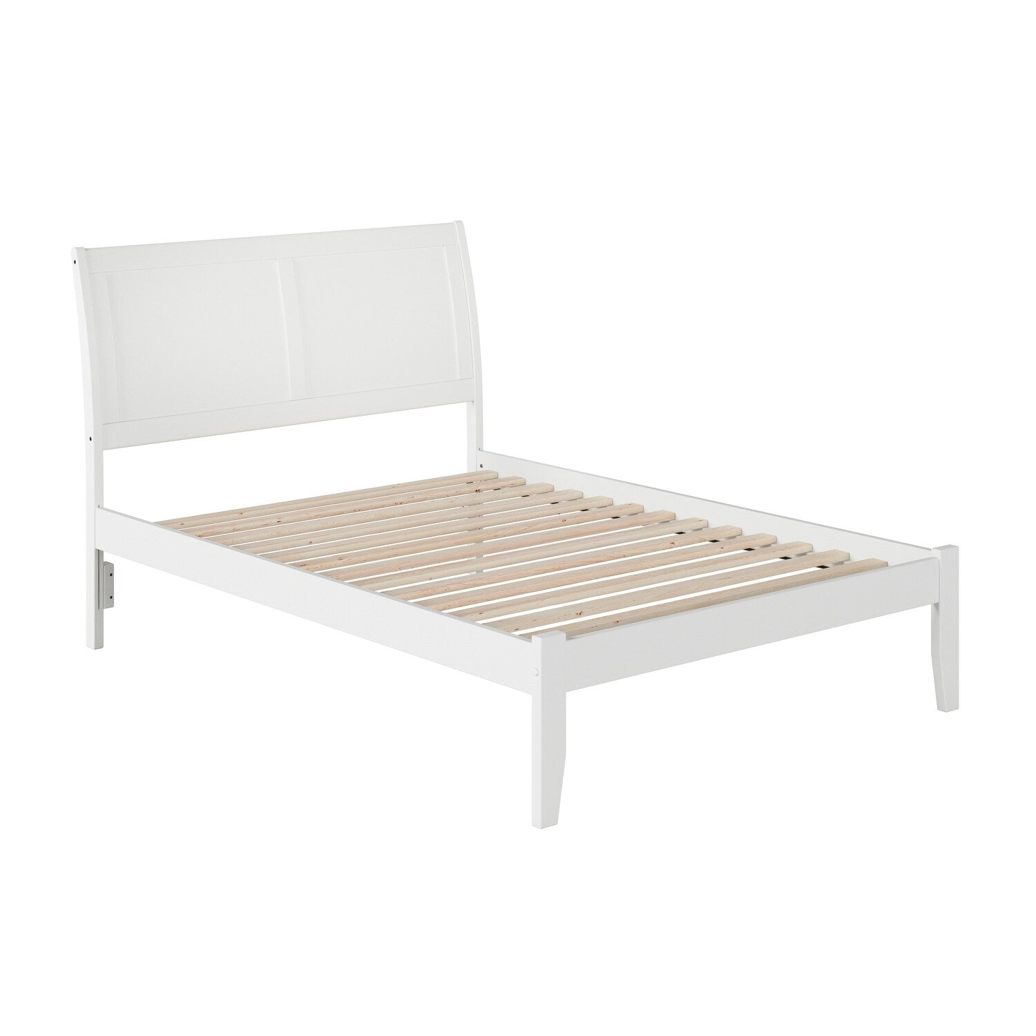Portland White Full Size Open Foot Platform Bed