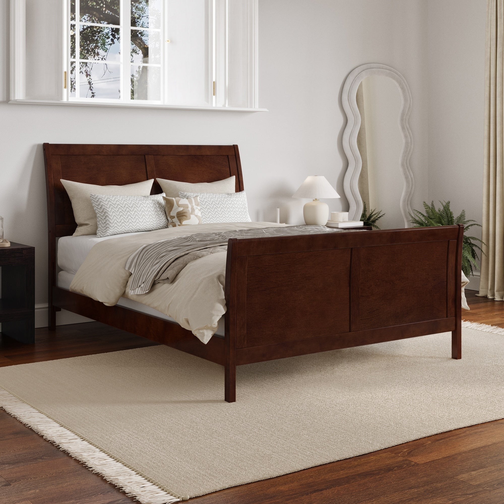 Portland Full Traditional Bed With Matching Foot Board In Walnut