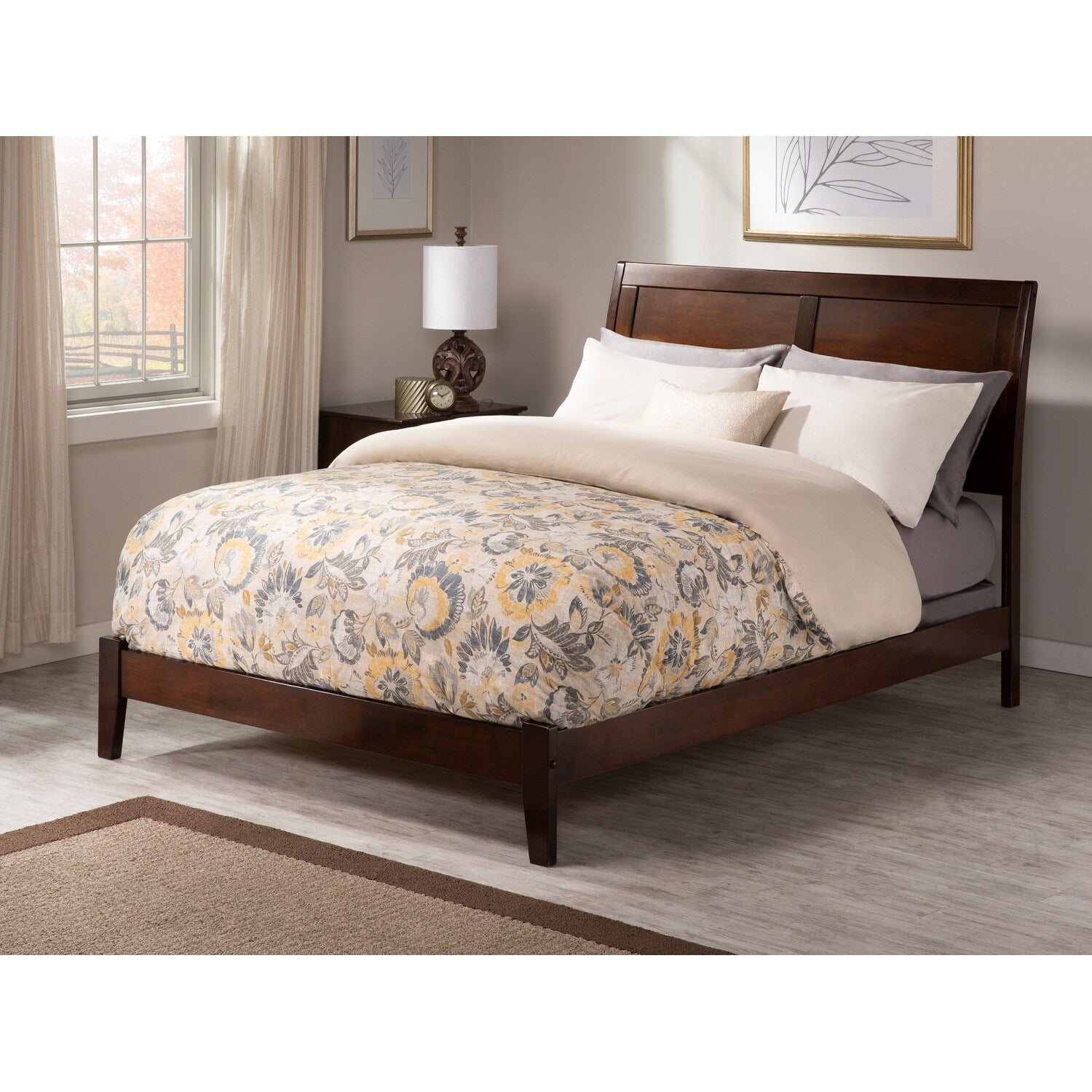 Portland King Traditional Bed In Walnut
