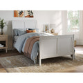 Portland Twin Xl Traditional Bed With Matching Foot Board In White