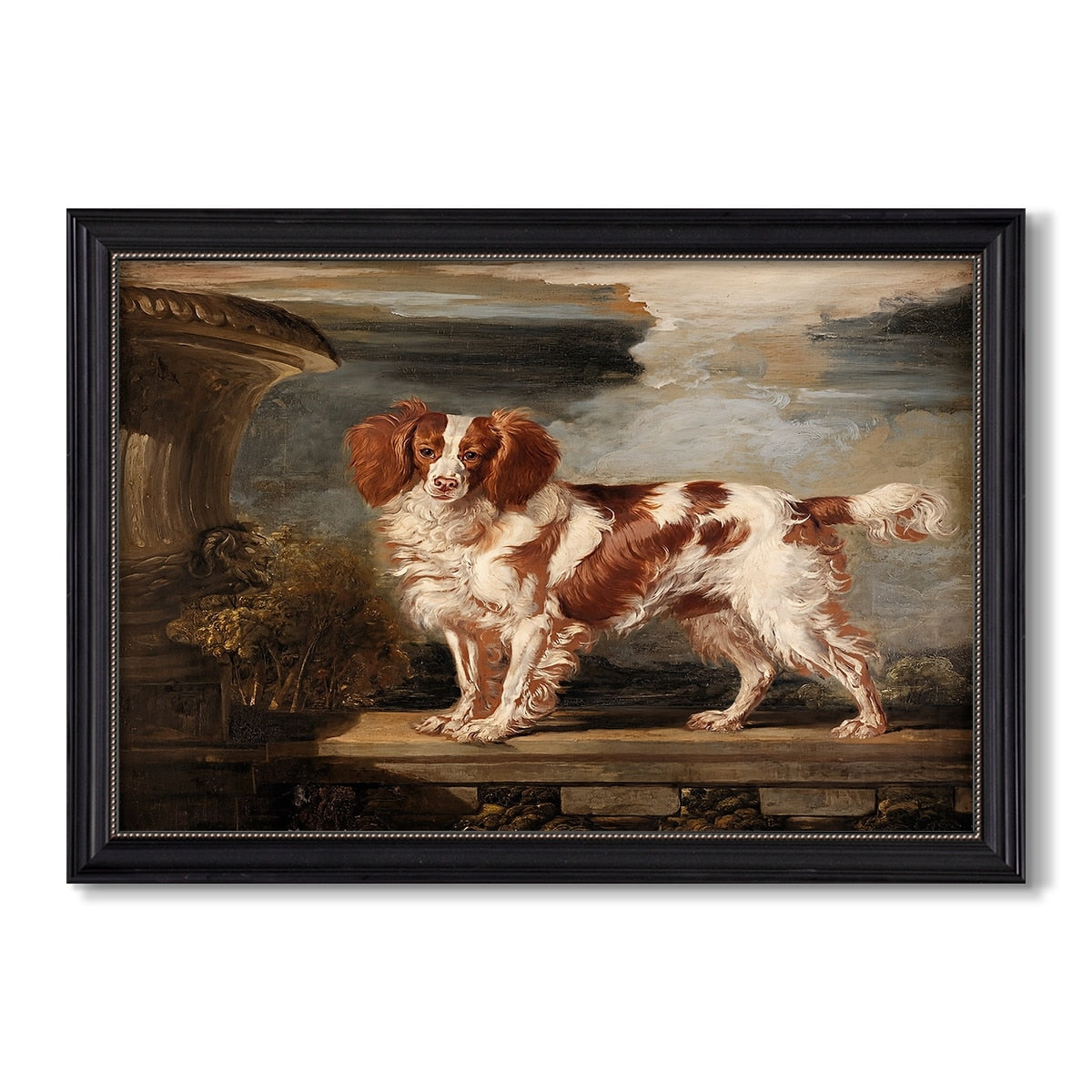 Portrait Of Dash A Favourite Spaniel Property Of Lady Frances Vane Tempest 1819 James Ward Custom Framed Canvas