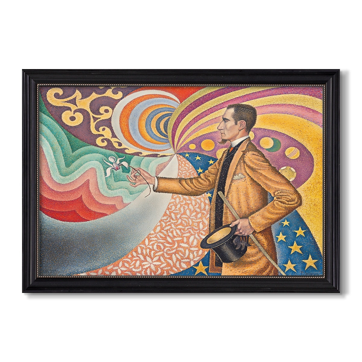 Portrait Of Felix Feneon 1890 Paul Signac Custom Framed Canvas
