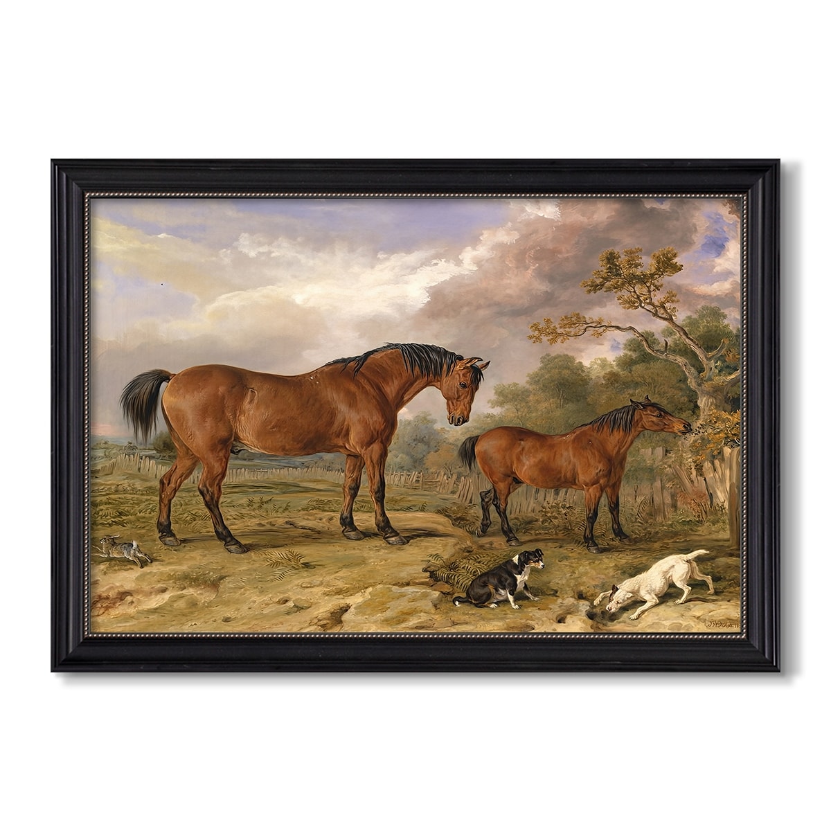 Portrait Of Reformer Blucher Tory And Crib Property Of Rowland Alston Esq Mp 1835 James Ward Custom Framed Canvas
