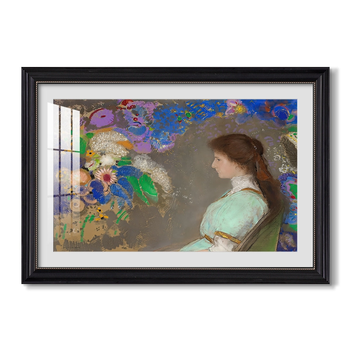 Portrait Of Violette Heymann 1910 Odilon Redon Custom Framed Print