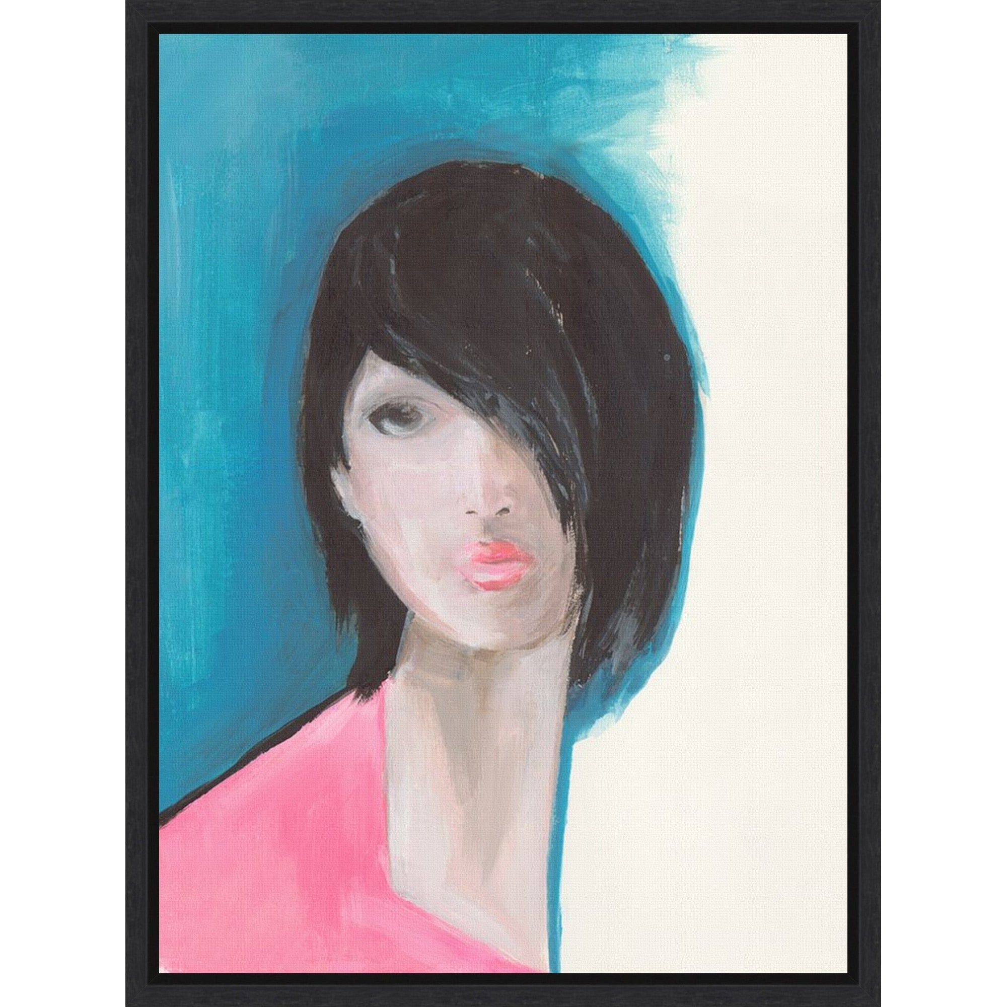 Portrait With Soft Contrast Ii By Eli Jones Framed Canvas Wall Art Print