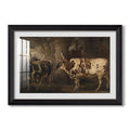 Portraits Of Two Extraordinary Oxen 1814 James Ward Custom Framed Print