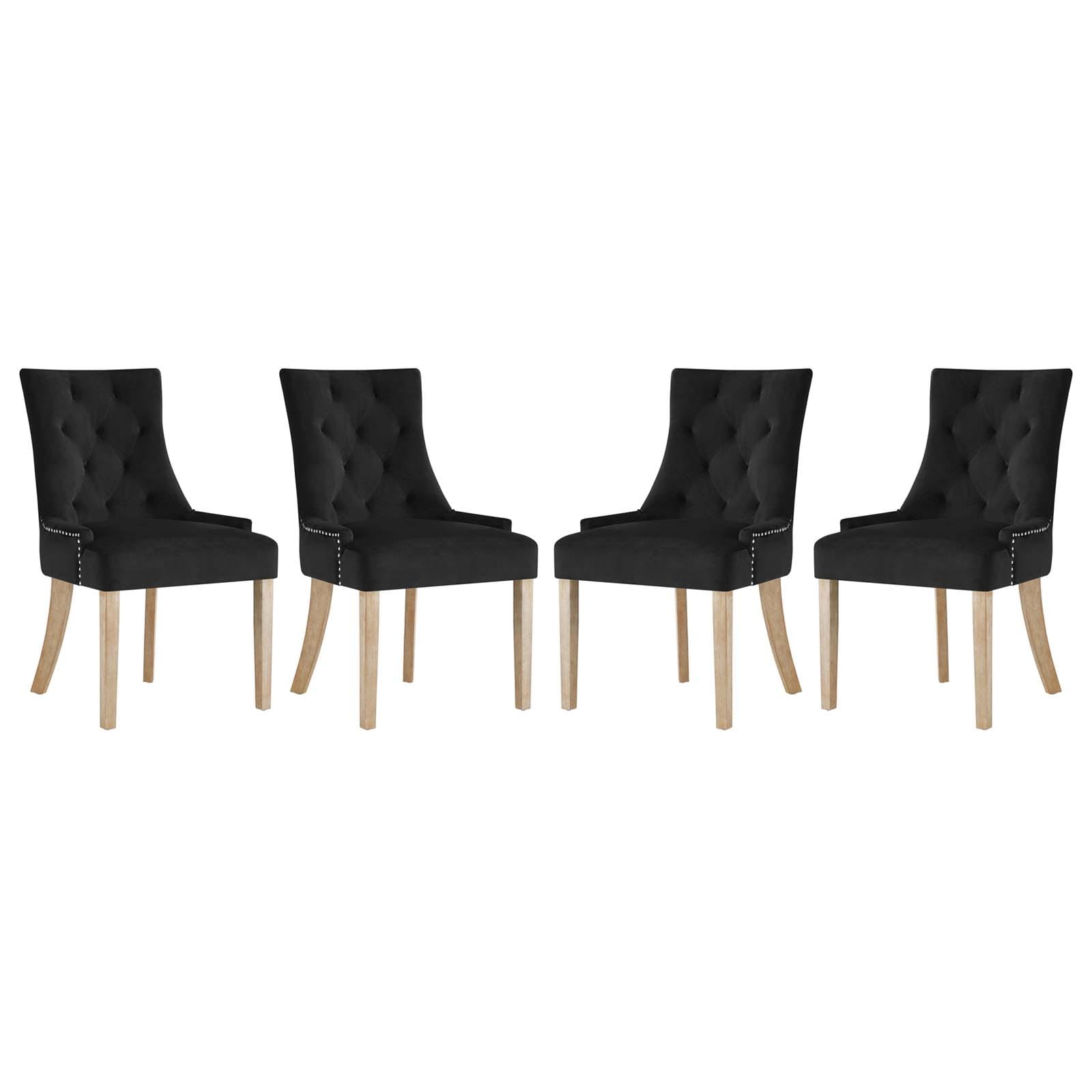 Modway Pose Velvet Dining Chair Set Of 4