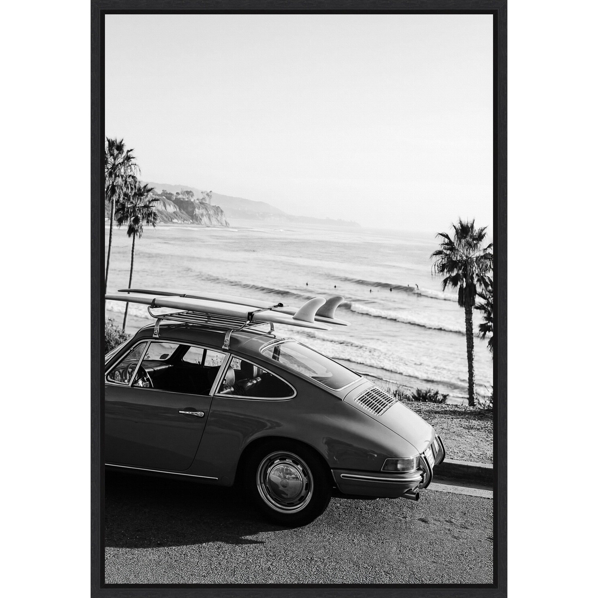Posh Surfer By Kathrin Pienaar Framed Canvas Wall Art