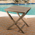 Positano Outdoor Foldable Acacia Wood Side Table By Christopher Knight Home