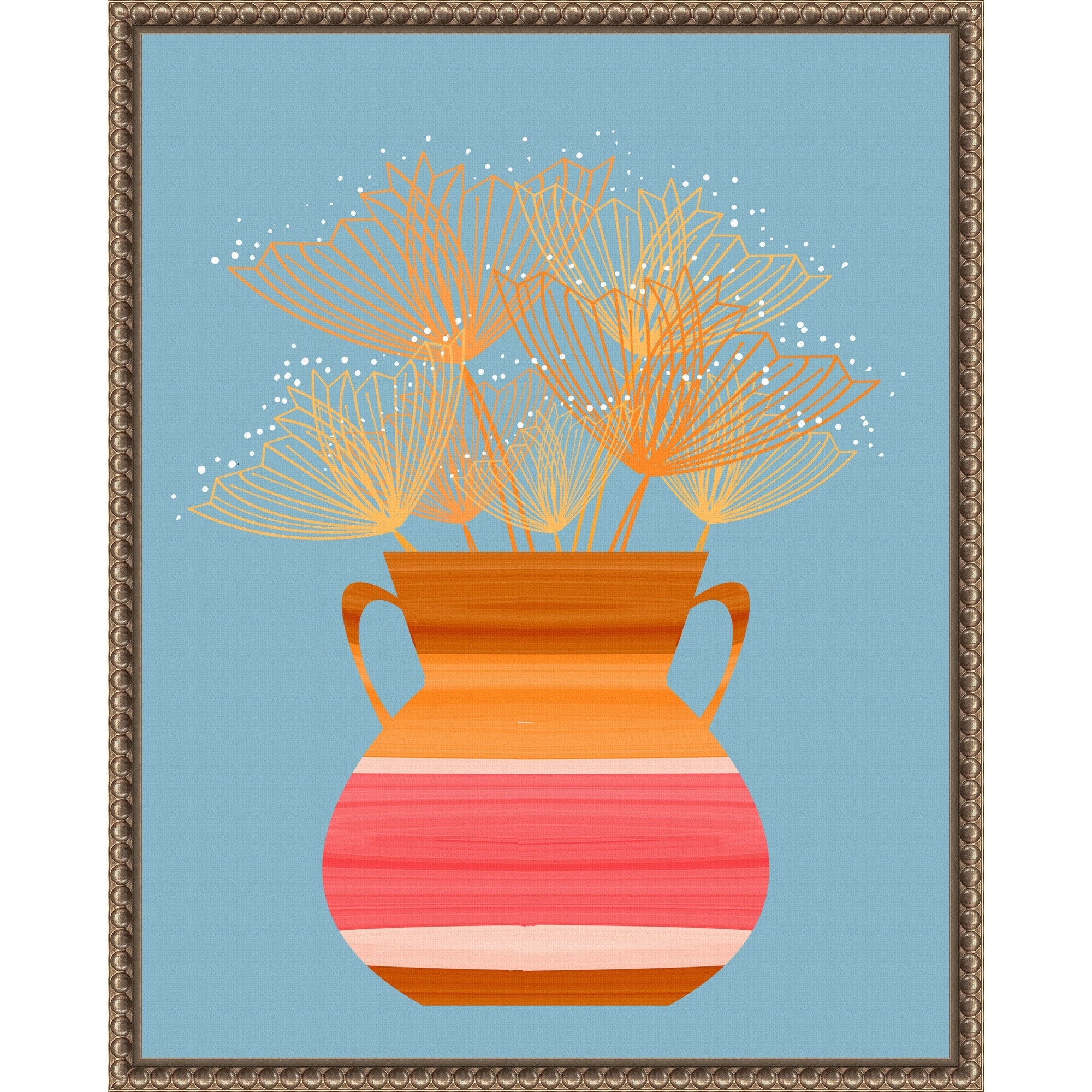 Potted Florals Boho No. 2 By Sannel Larson Framed Canvas Wall Art Print