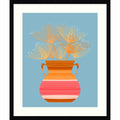 Potted Florals Boho No. 2 By Sannel Larson Wood Framed Wall Art Print Svelte Noir Black