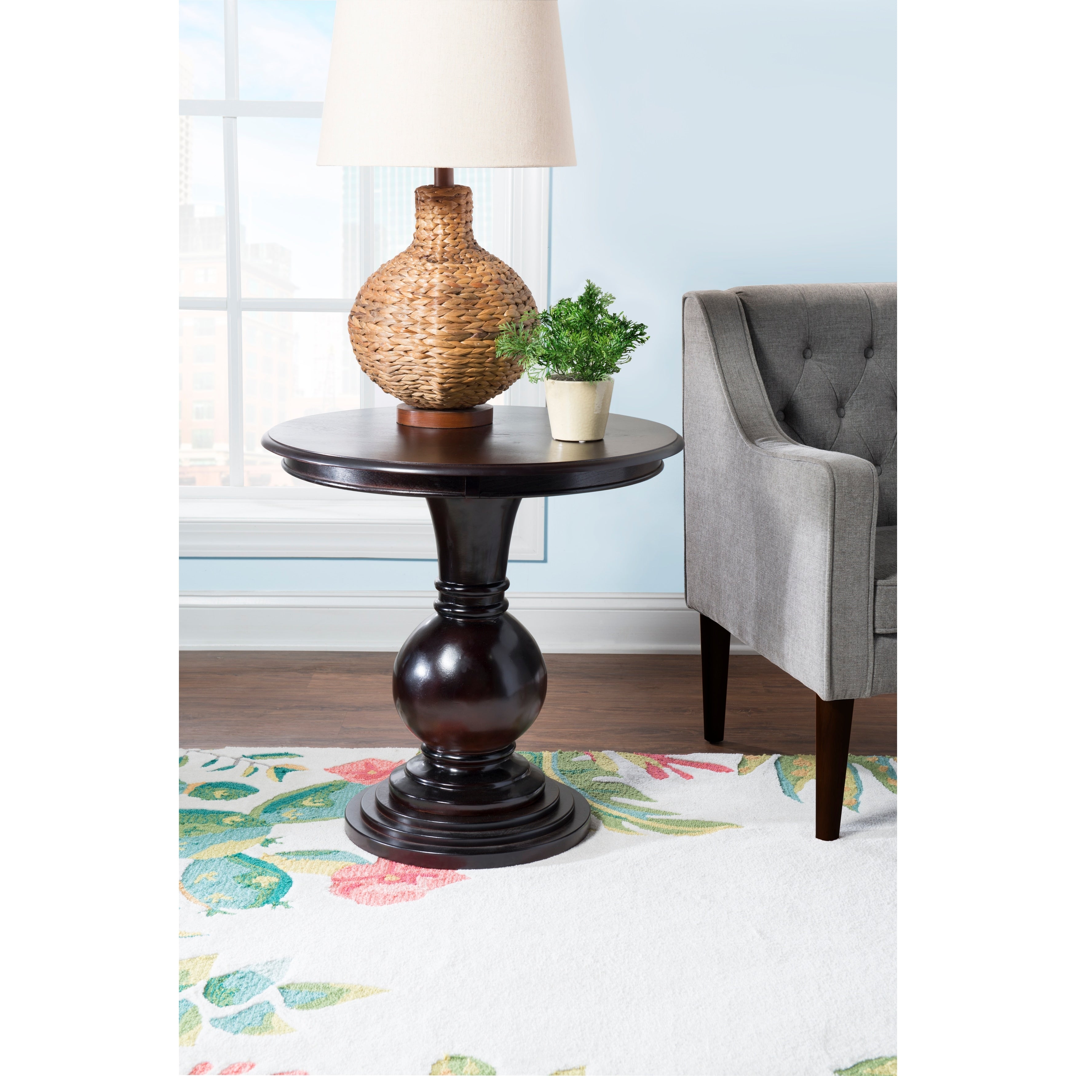 Powell Katerina Espresso Round Accent Table