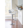Powell Lorena White Adjustable Barstool