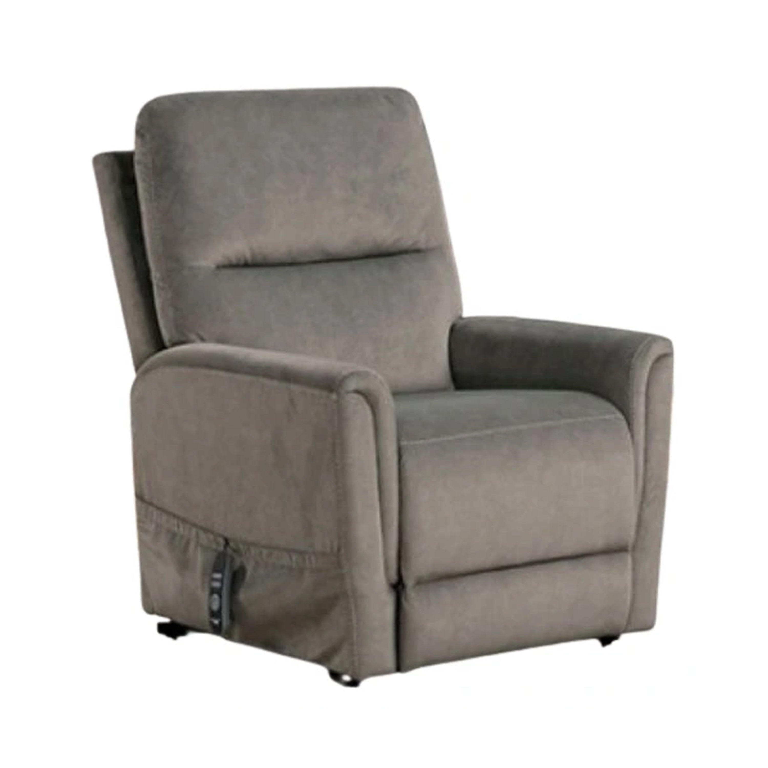 Power Lift Chair With Heat And Massage Gray Fabric Padded Usb Port