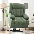 Power Lift Recliner Chair Fabric Lift Chairs W Extended Footrest Theater Seating With 2 Cup Holders Side Pockets Remote Control