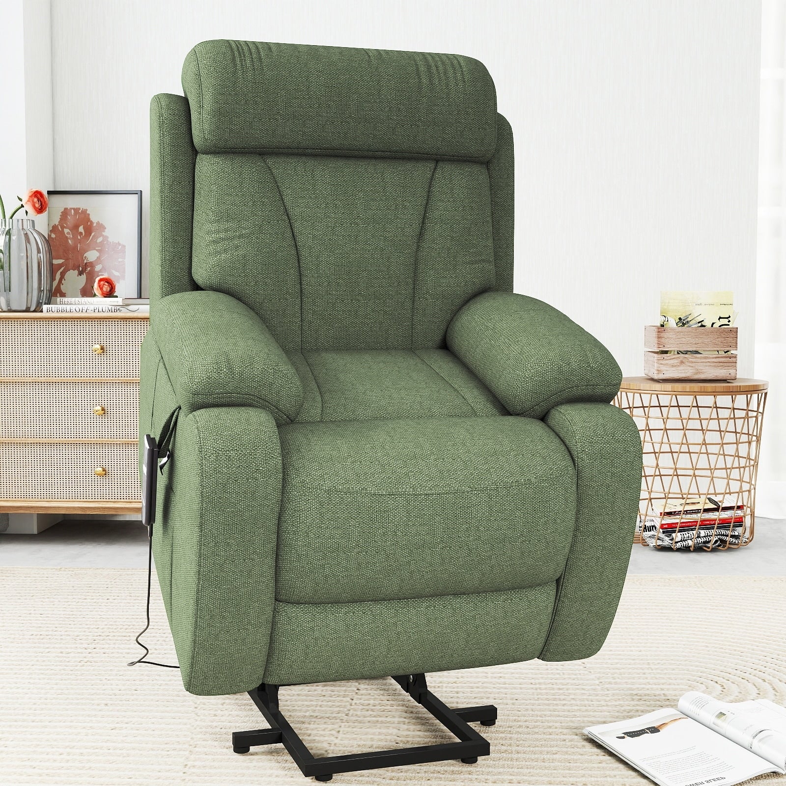 Power Lift Recliner For Elderly Heavy Duty Lift Chair Recliners Electric Recliner Chairs Remote Control Adjustable Side Pocket