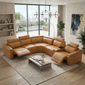 Power Recliner 6 Piece Sectional Sofa With Storage Console