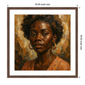 Powerful African Woman Portrait By Natalie Bruns Wood Framed Wall Art Print