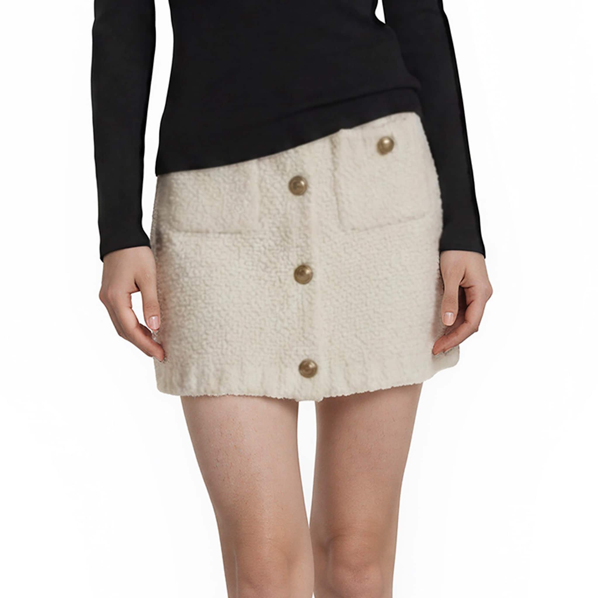 Prada Boucle Wool Mini Skirt