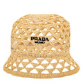 Prada Crochet Logo Bucket Hat