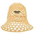 Prada Crochet Logo Bucket Hat