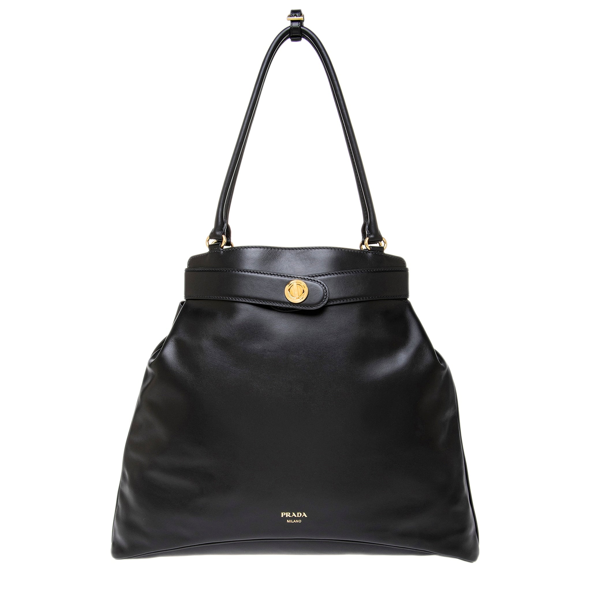 Prada Etude Buckle Large Shoulder Bag