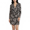 Prada Flora Crepe De Chine Short Dress