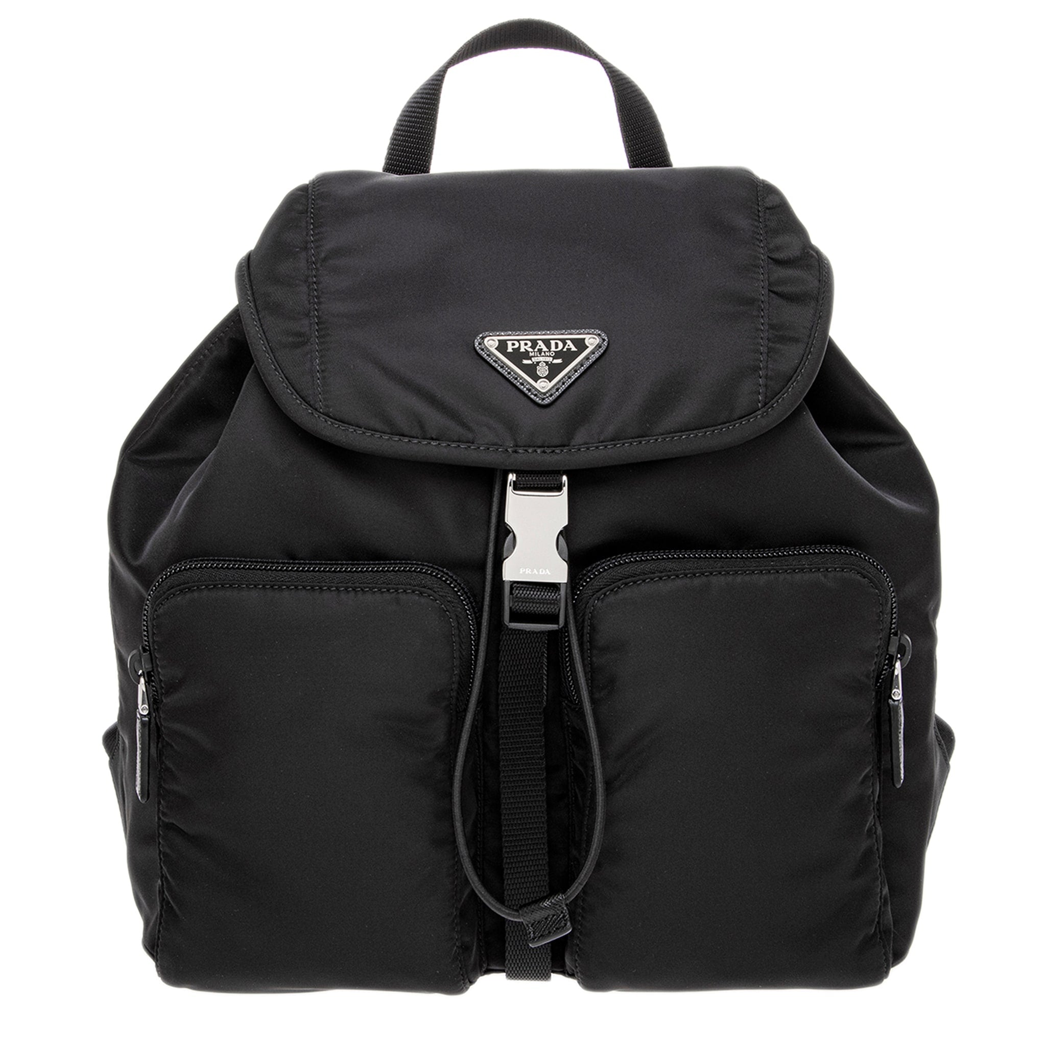 Prada Logo Backpack Black