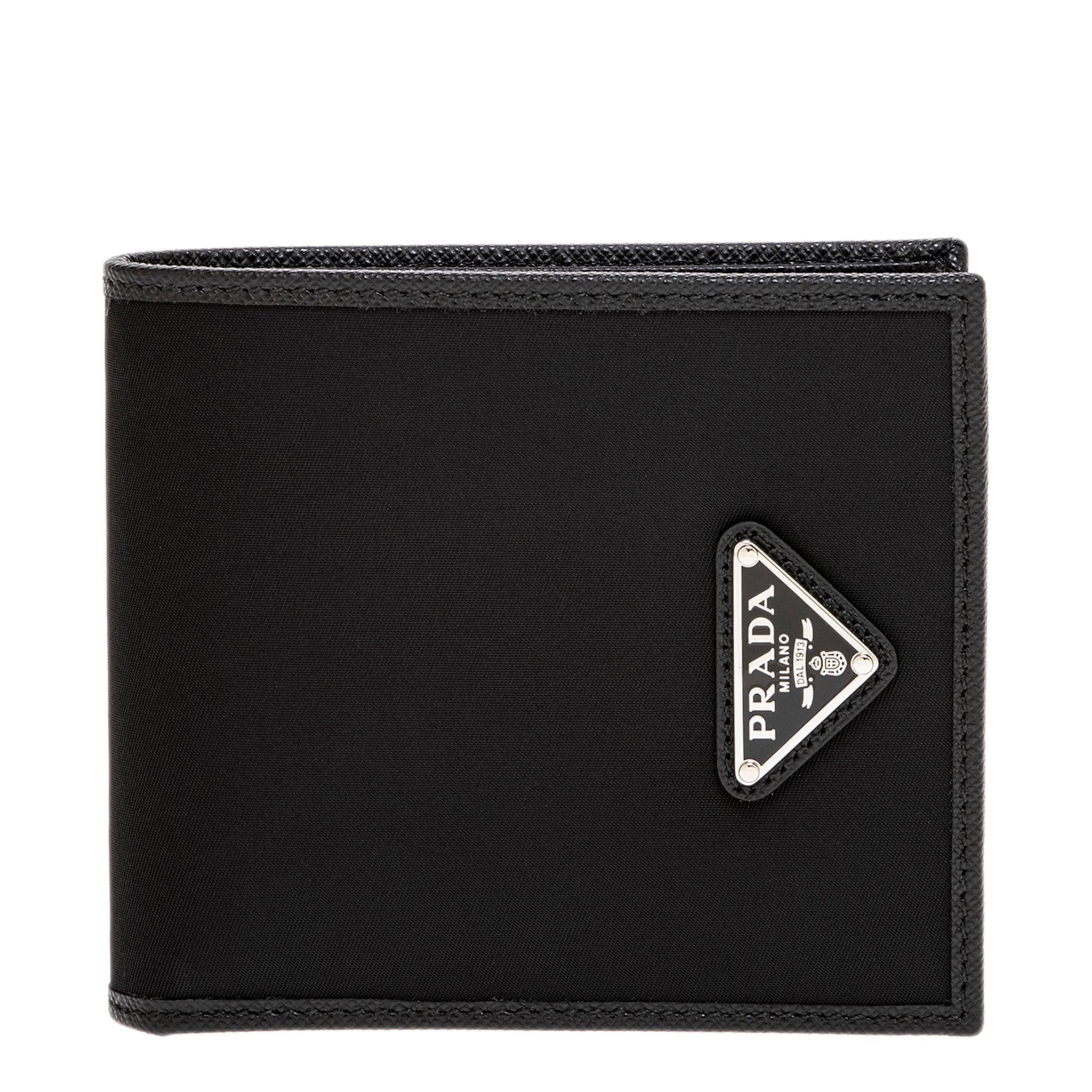 Prada Mens Triangle Logo Re Nylon Wallet