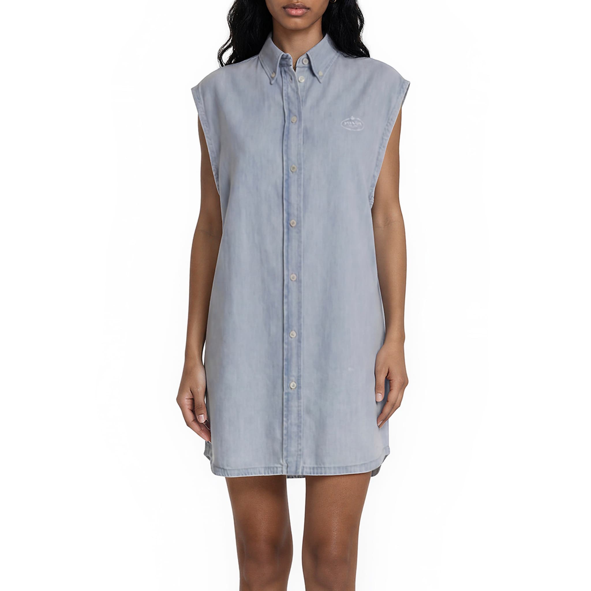 Prada Oversized Denim Shirt Dress