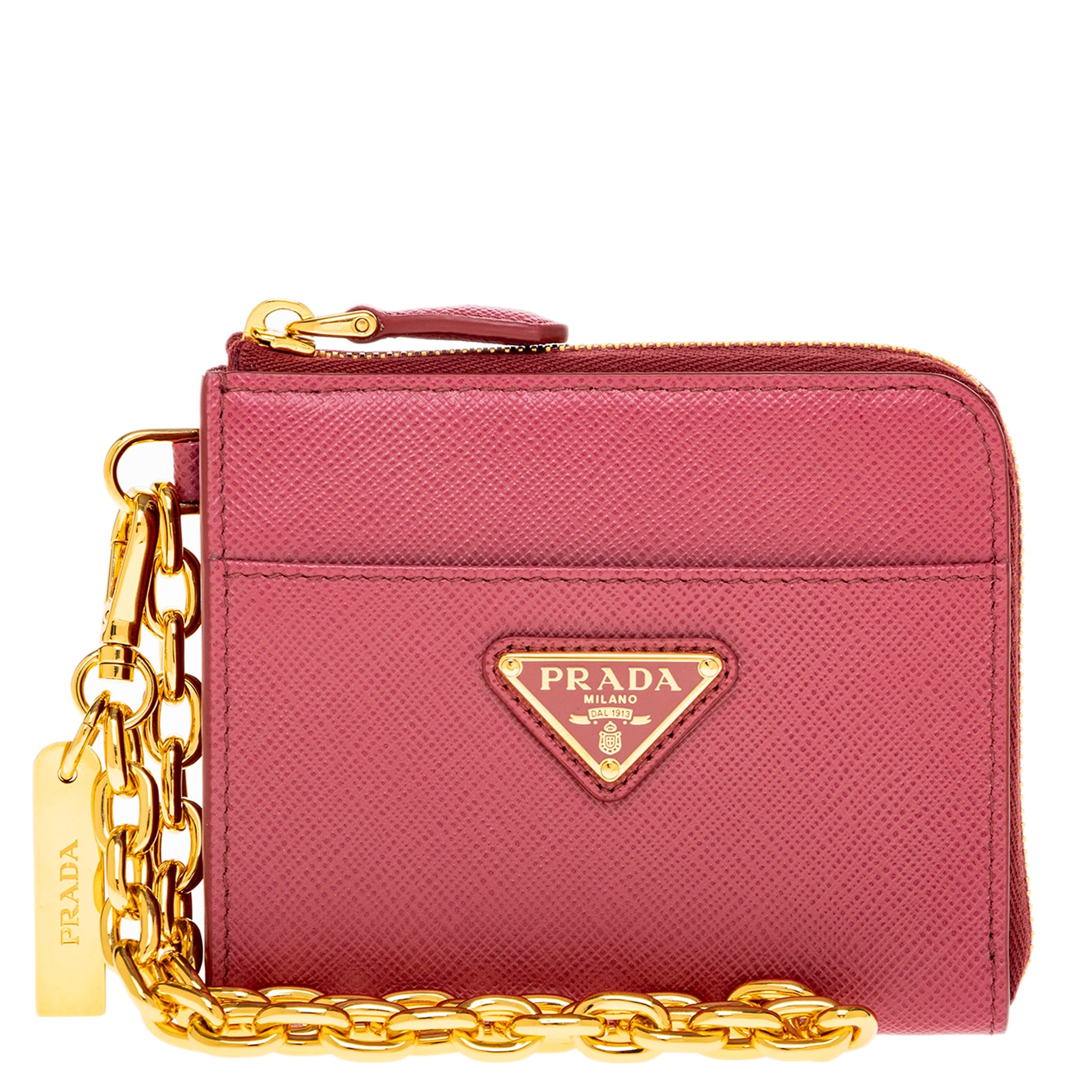 Prada Saffiano Leather Zip Wallet