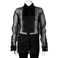 Prada Sheer Organza Shirt With Triangle Logo Cufflinks
