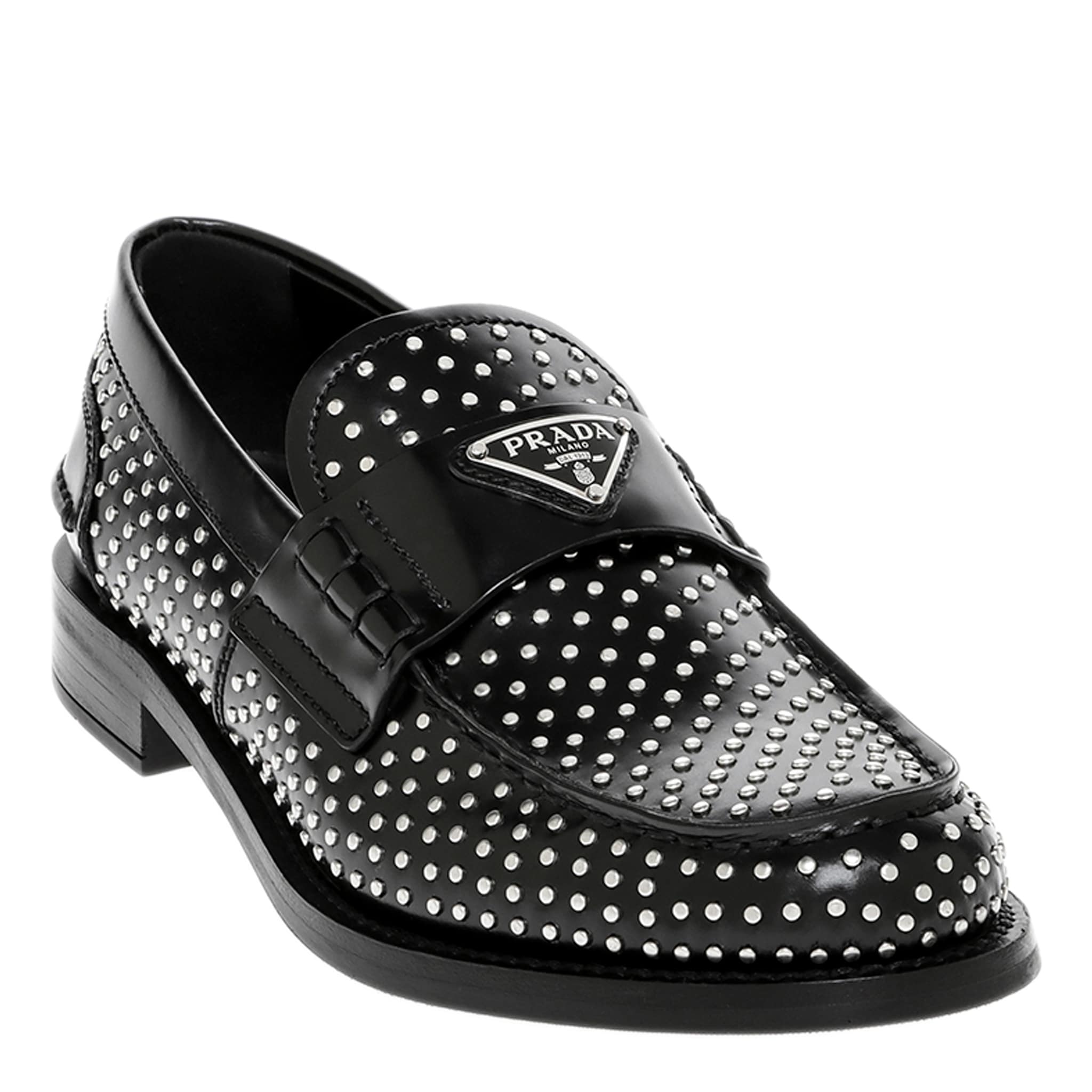 Prada Studded Loafers