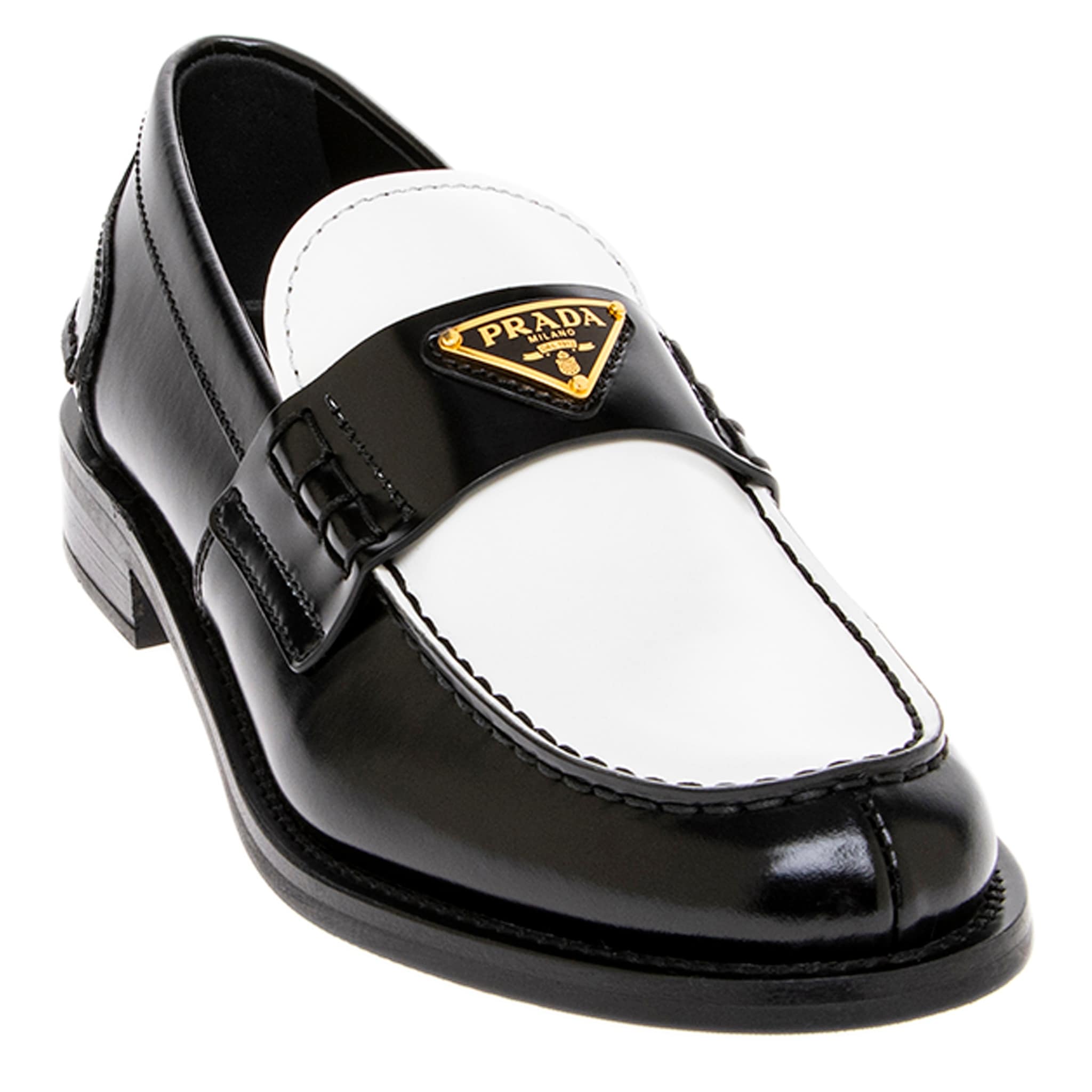 Prada Two Toned Brushed Leather Ankle Boots