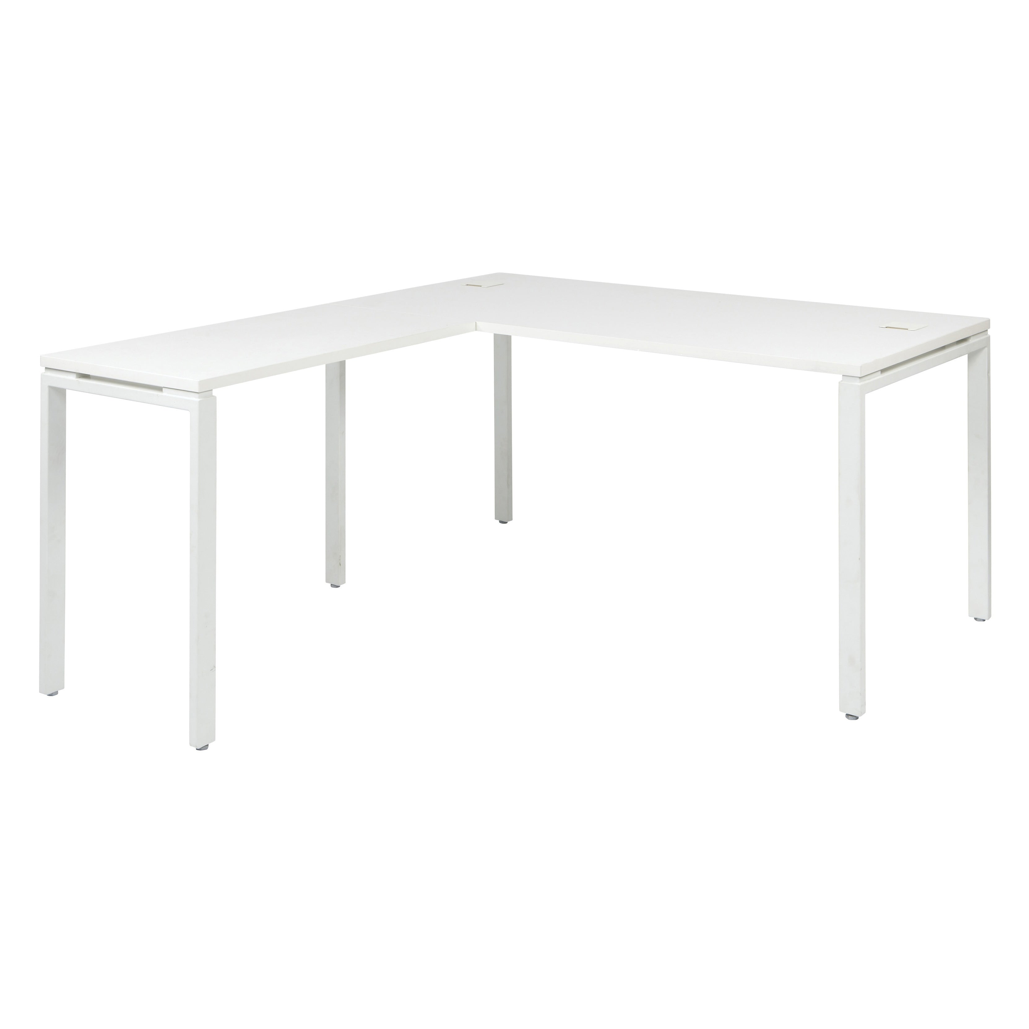 Osp Home Furnishings Prado Laminate Metal L Shape Desk