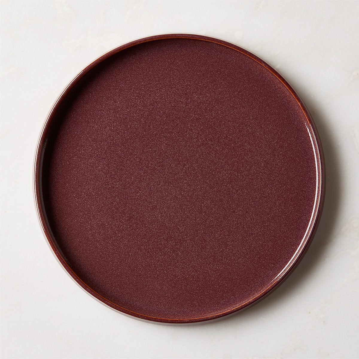 Prado 4-Piece Oxblood Dinnerware Set with Soup Bowl with Reactive Glaze