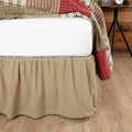 Vhc Prairie Winds Khaki Tan Farmhouse Classic Country Bedding Ticking Stripe Bed Skirt