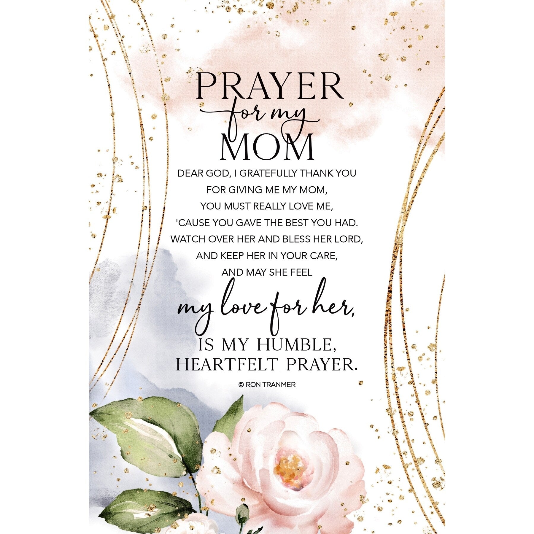 Prayer For My Mom Wood Plaque With Easel And Hanger 6 Inches X 9 Inches