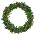 Pre Lit Dakota Red Pine Artificial Christmas Wreath 48 Inch Warm White Led Lights