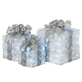Pre Lit Decorated White Gift Box Assortment 12