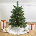 3 Pre Lit Canadian Pine Artificial Christmas Tree Clear Lights