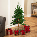 3 Pre Lit Alpine Artificial Christmas Tree Multi Lights 3 Foot
